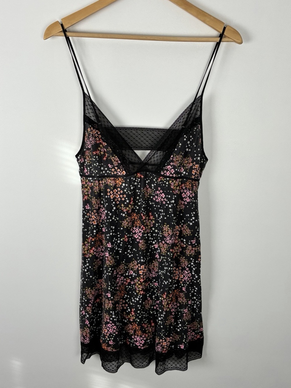 Victoria's Secret Dark Floral Lace Lingerie Dress Whimsigoth Babydoll Feminine M